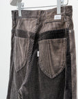 Mirage Bleach Corduroy Pants / black