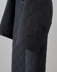 Cell Quilt Over Coat / black