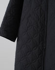 Cell Quilt Over Coat / black