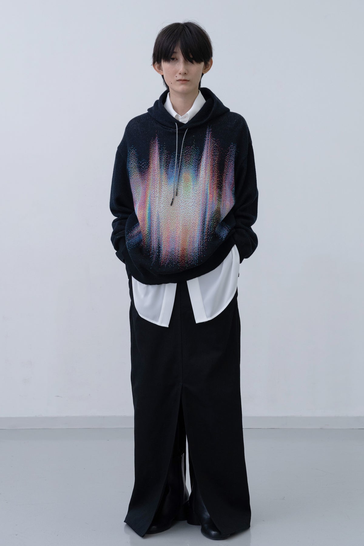 [PRE] Phos Knit Hoodie / black