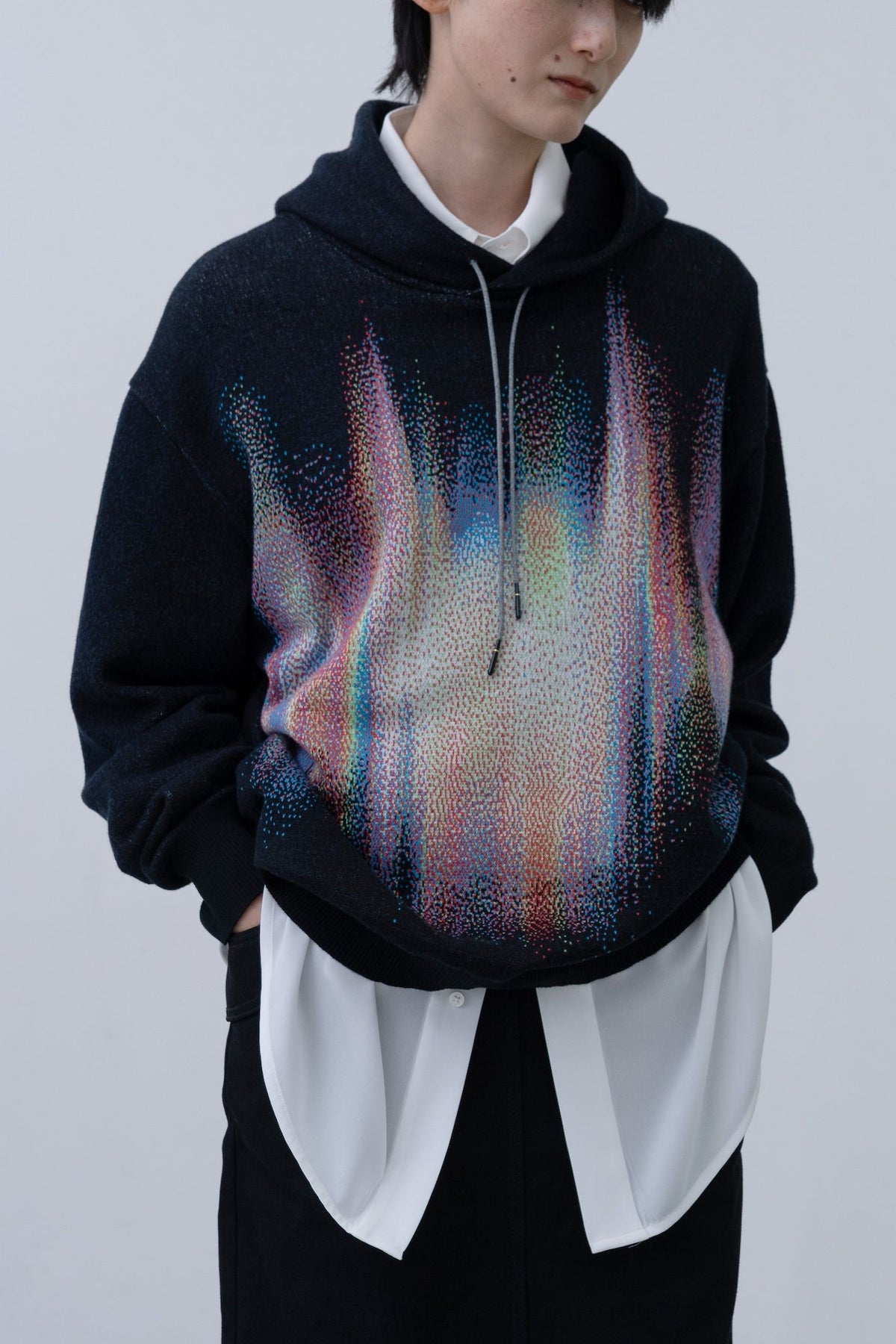 [PRE] Phos Knit Hoodie / black