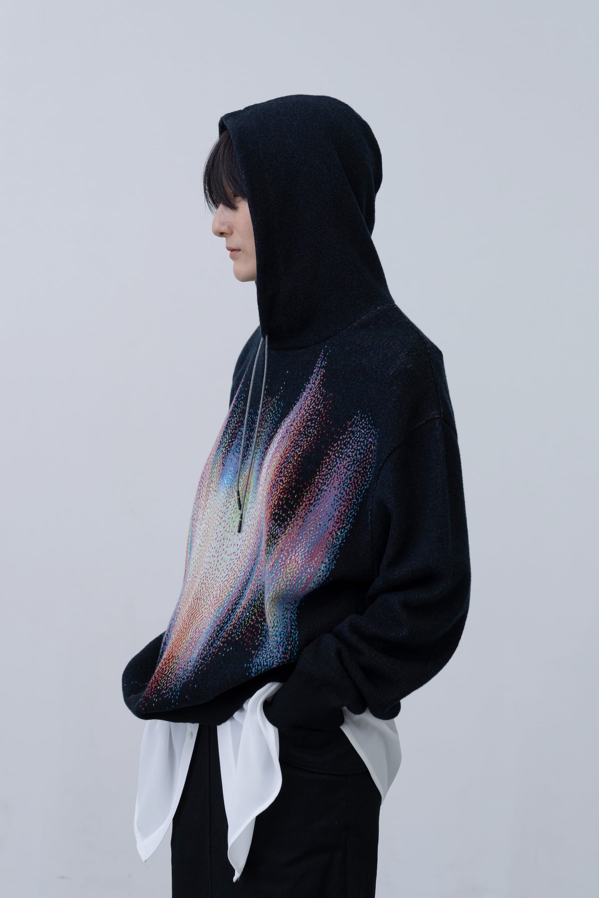 [PRE] Phos Knit Hoodie / black