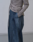 [PRE] Mirage Bleach Slash Denim / navy