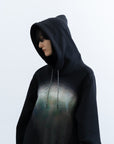 Echo Embroidery Hoodie / black
