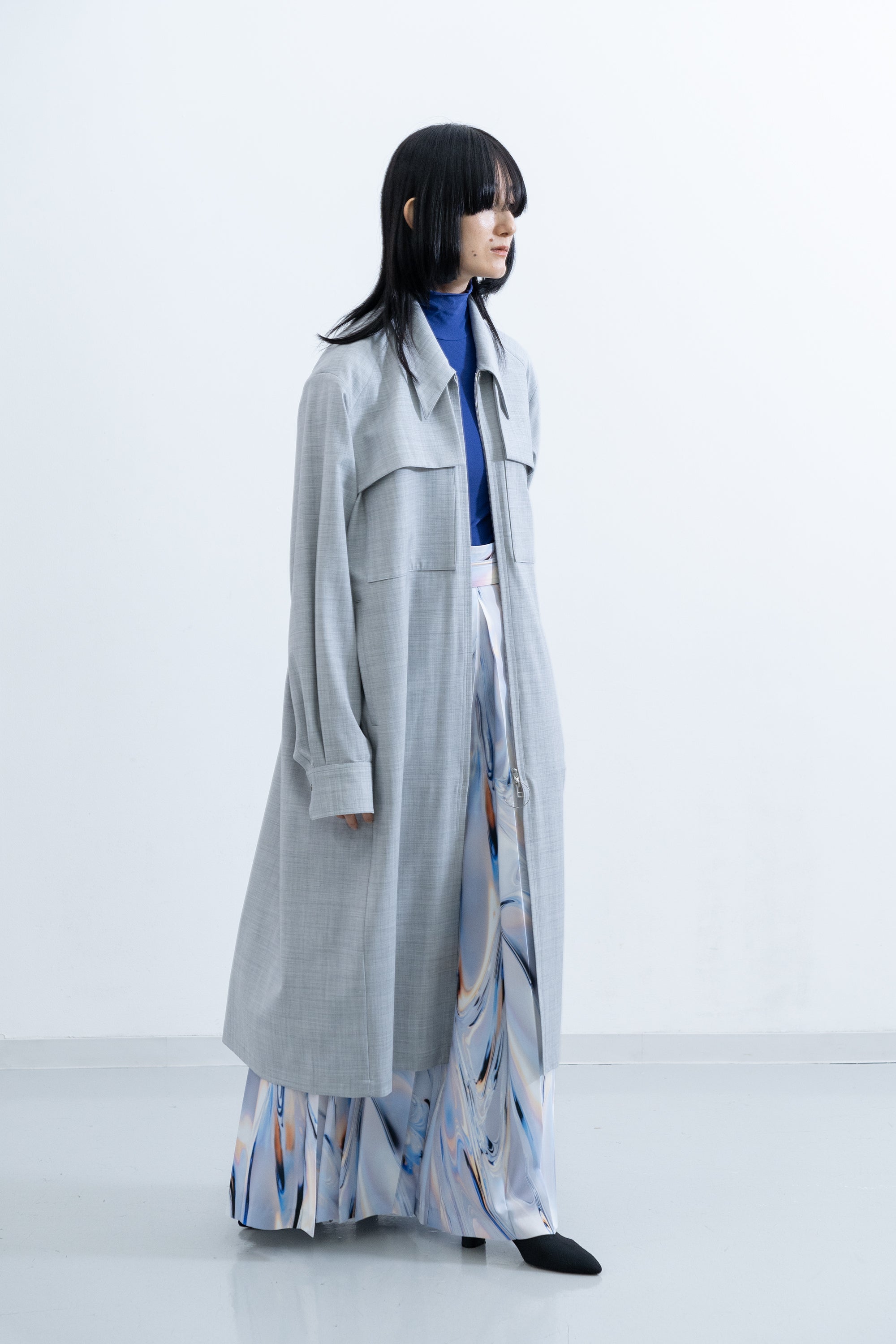 【moka】 Arc Over Coat 【ハトラ】 Window Over Coat / grey – HATRA OFFICIAL