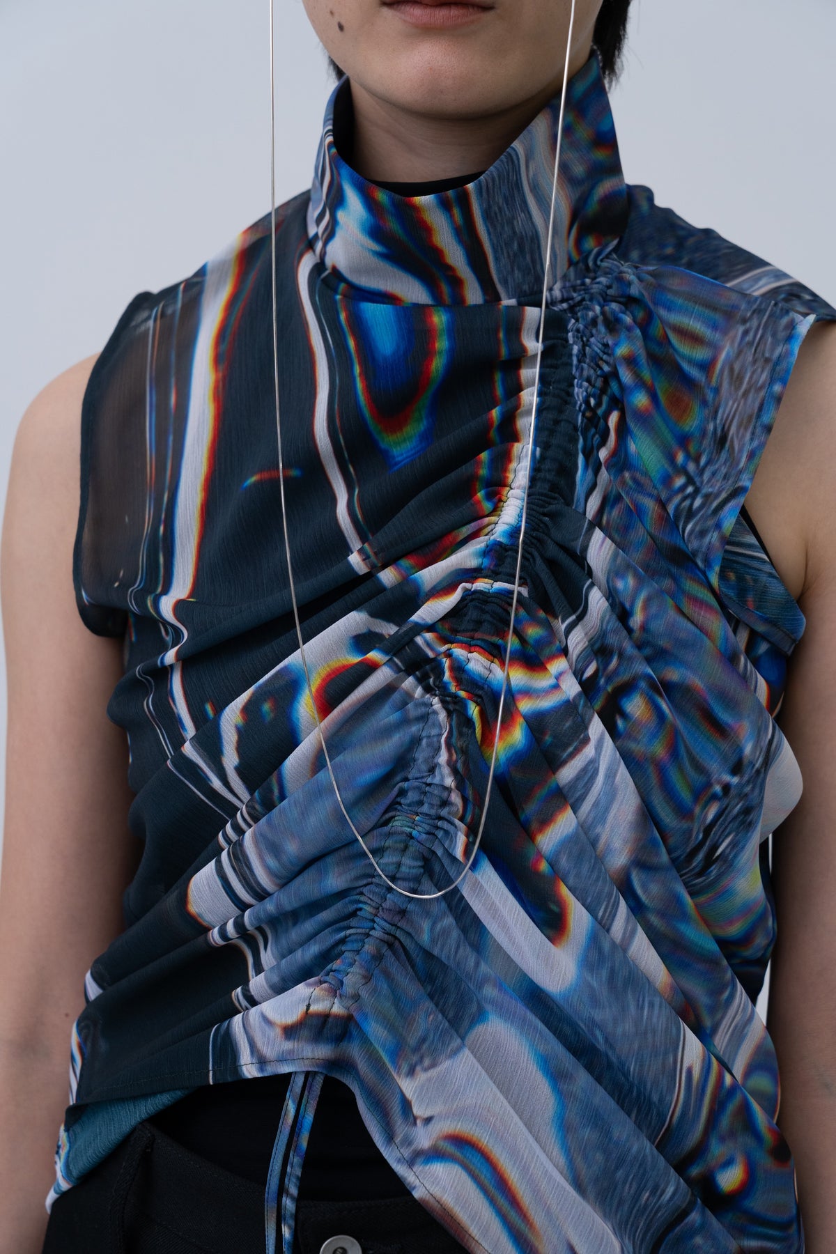 [PRE] Phenomenal Sheer Blouse / oil-black