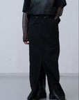 [PRE] Refrain Denim Skirt / black