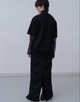 [PRE] Refrain Denim Skirt / black
