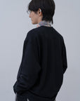 [PRE] Winker Embroidery Sweat Shirt / black