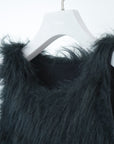 Synthetic Fur Vest / black
