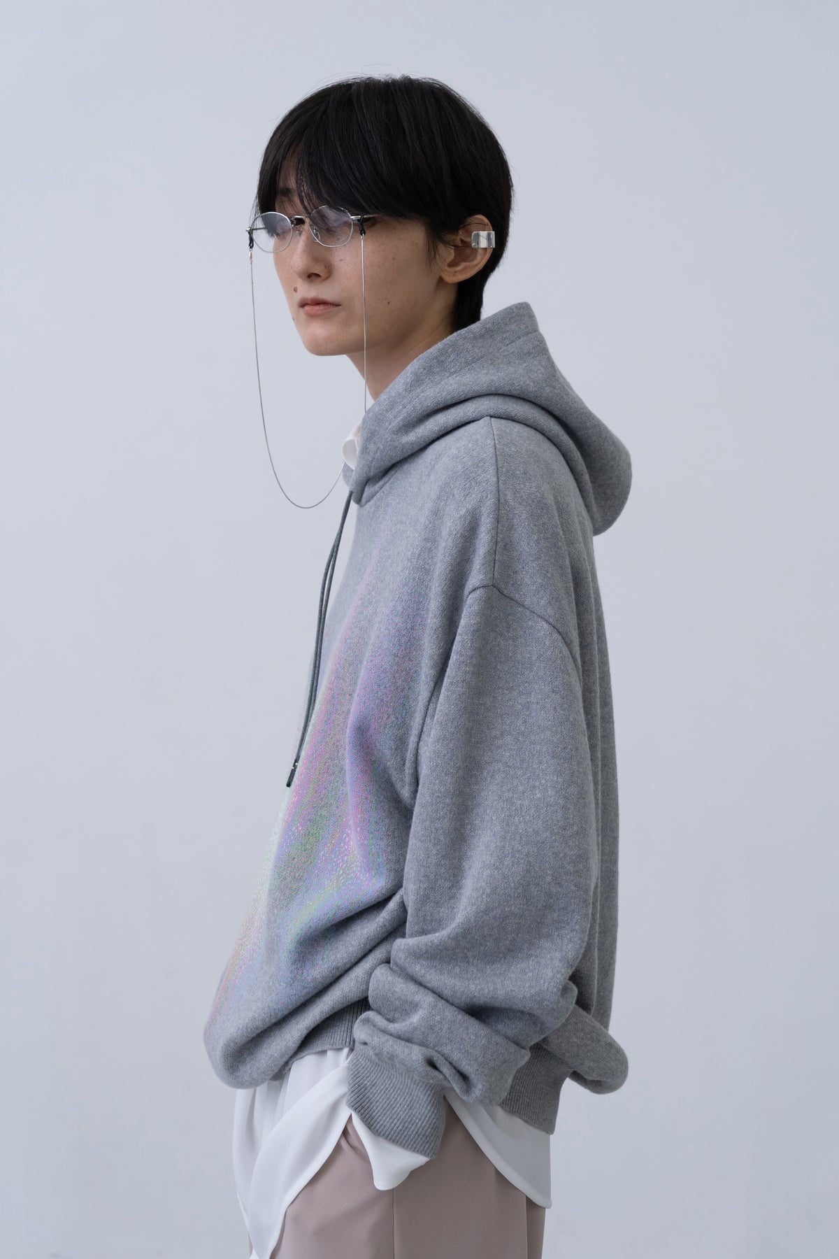 [PRE] Phos Knit Hoodie / grey