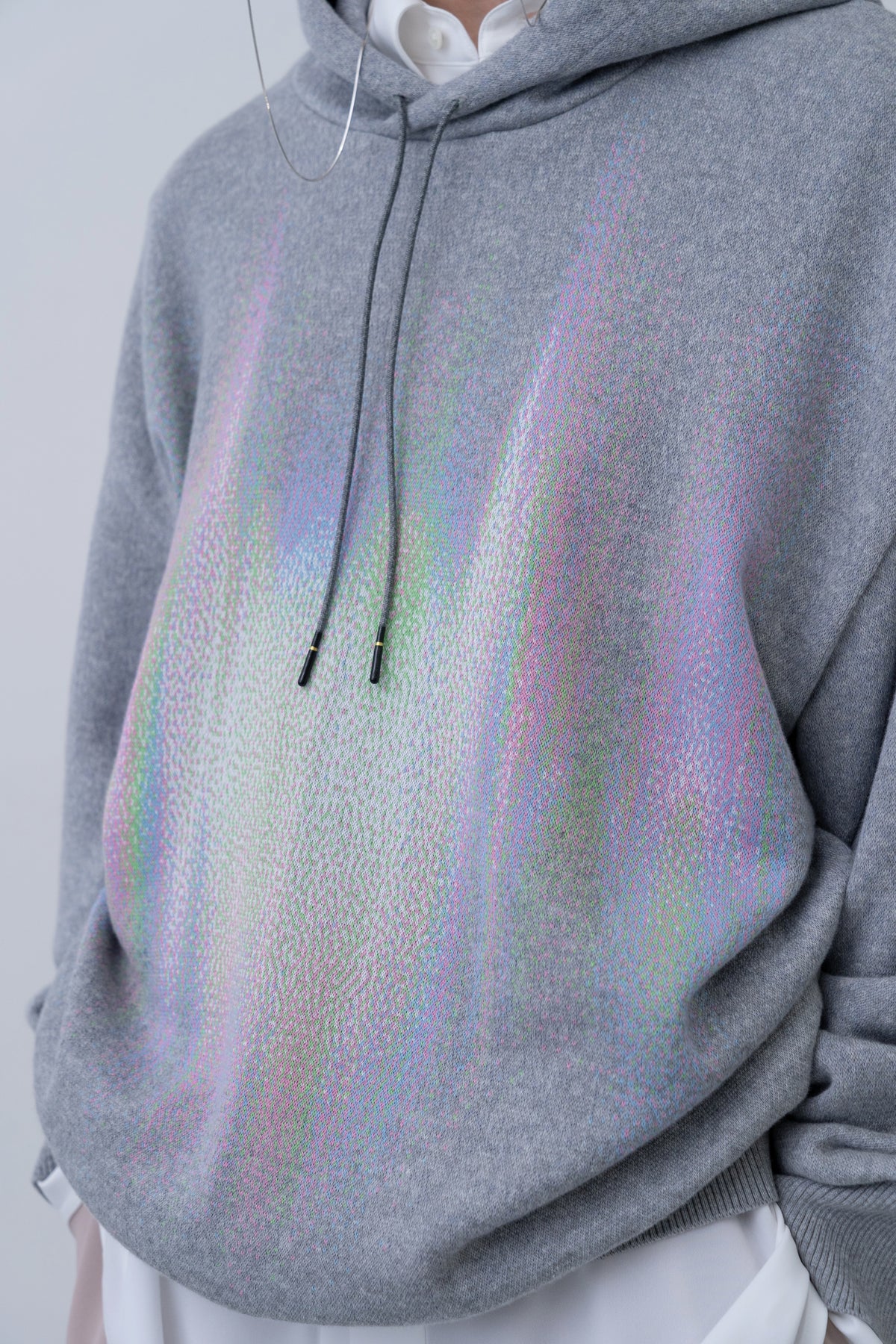 [PRE] Phos Knit Hoodie / grey