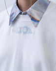 [PRE] Winker Embroidery Sweat Shirt / white