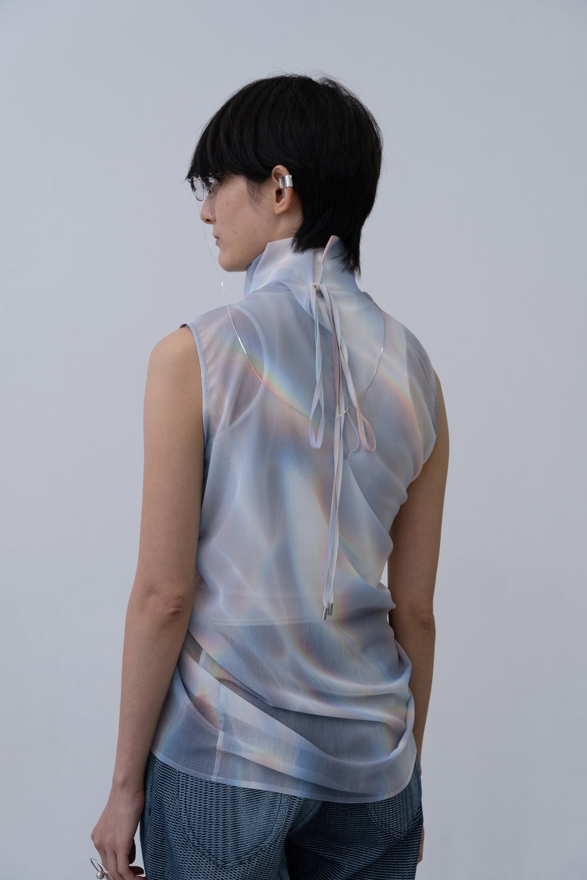 [PRE] Phenomenal Sheer Blouse / lay-white
