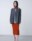 Lunar Velour Skirt / terracotta