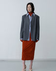 Lunar Velour Skirt / black
