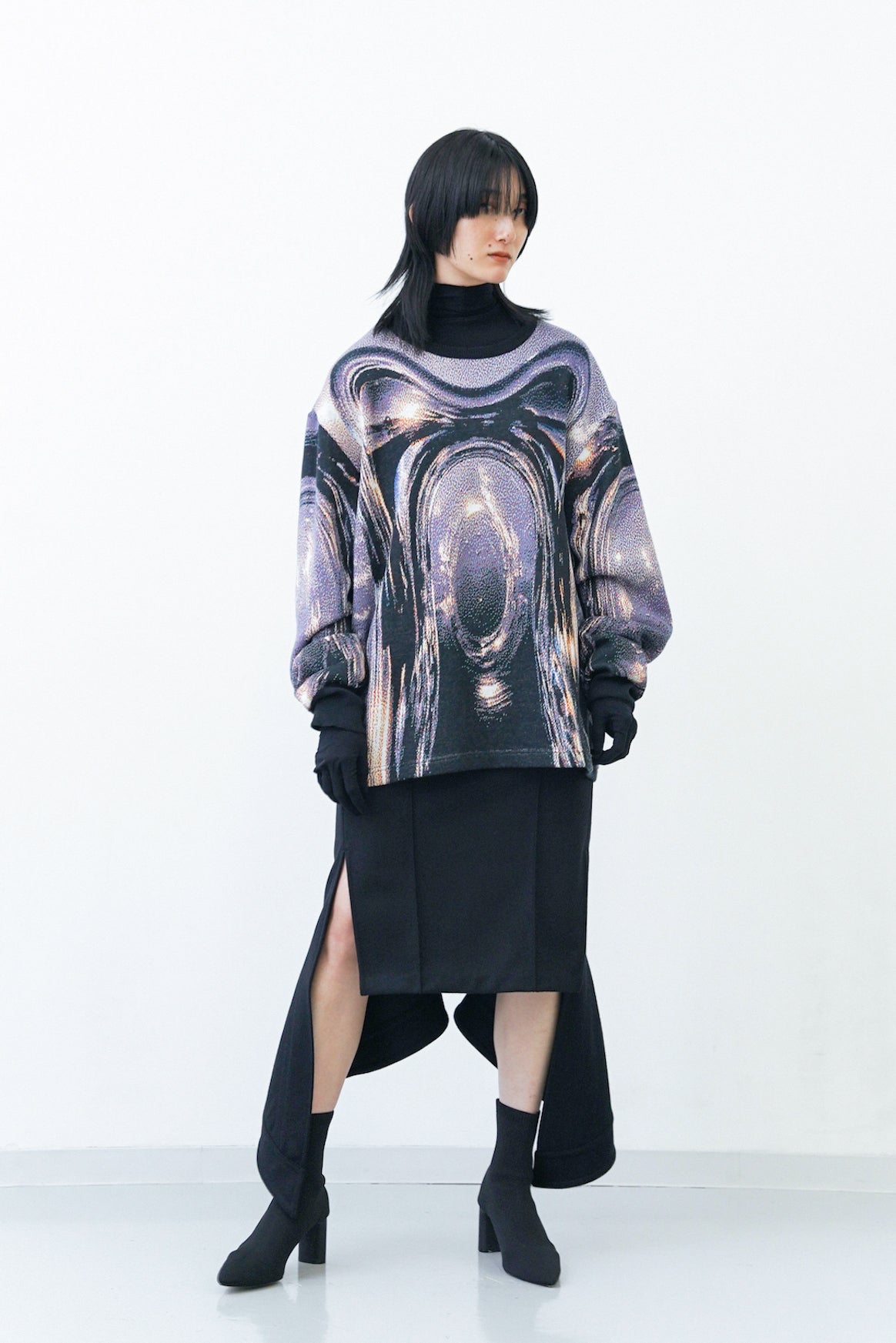 Orbs Knit Sweater / night