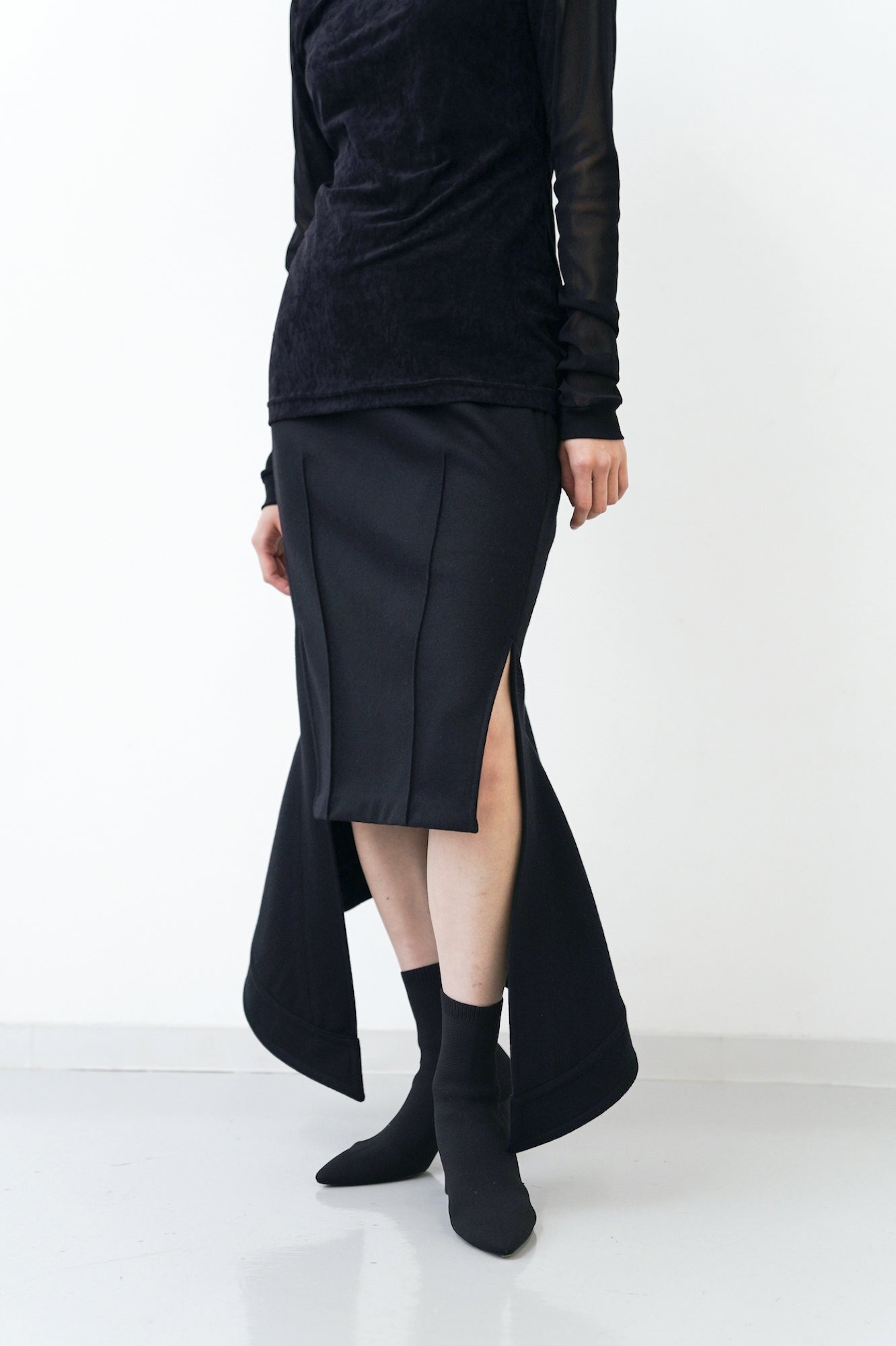 Fishtail Skirt / black