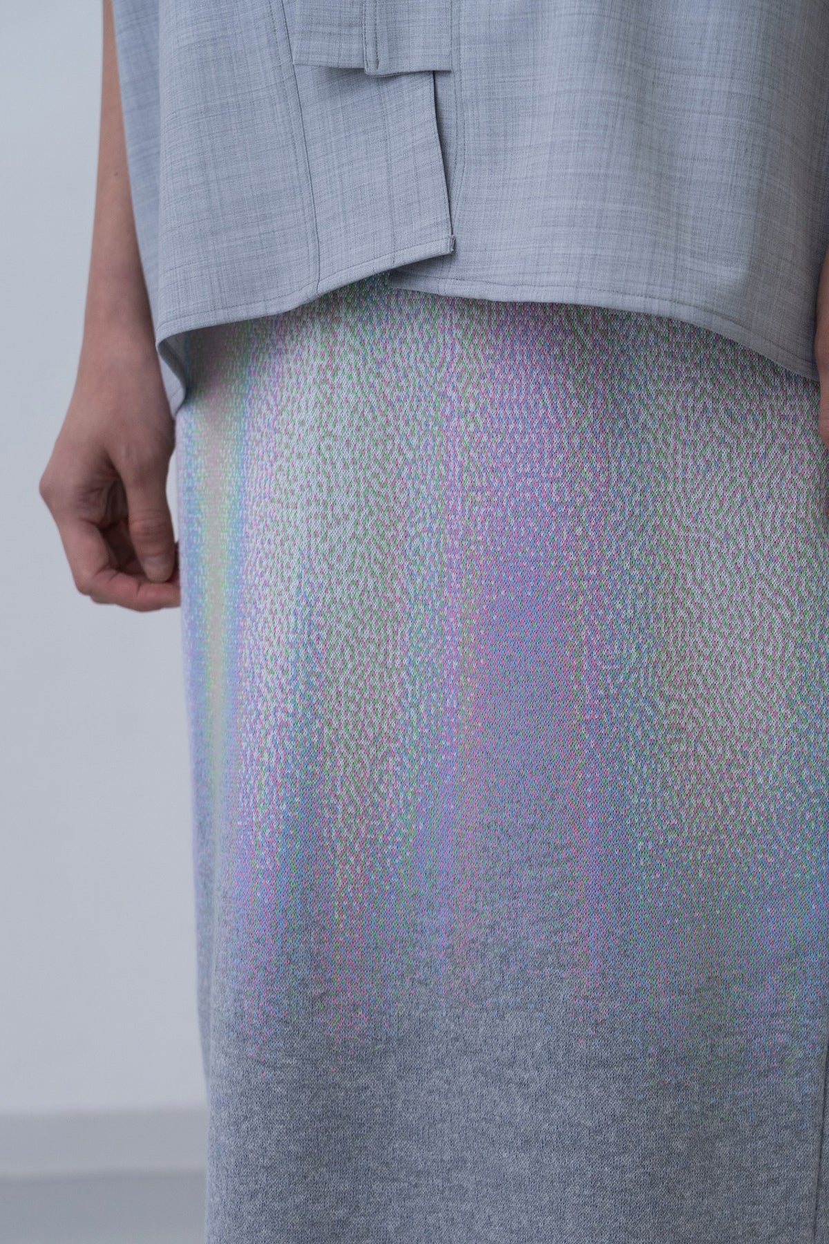 [PRE] Phos Knit Skirt / grey