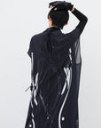 Envelope Sheer Robe / black-mind