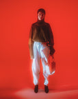 Liquid Shape Trousers / ivory