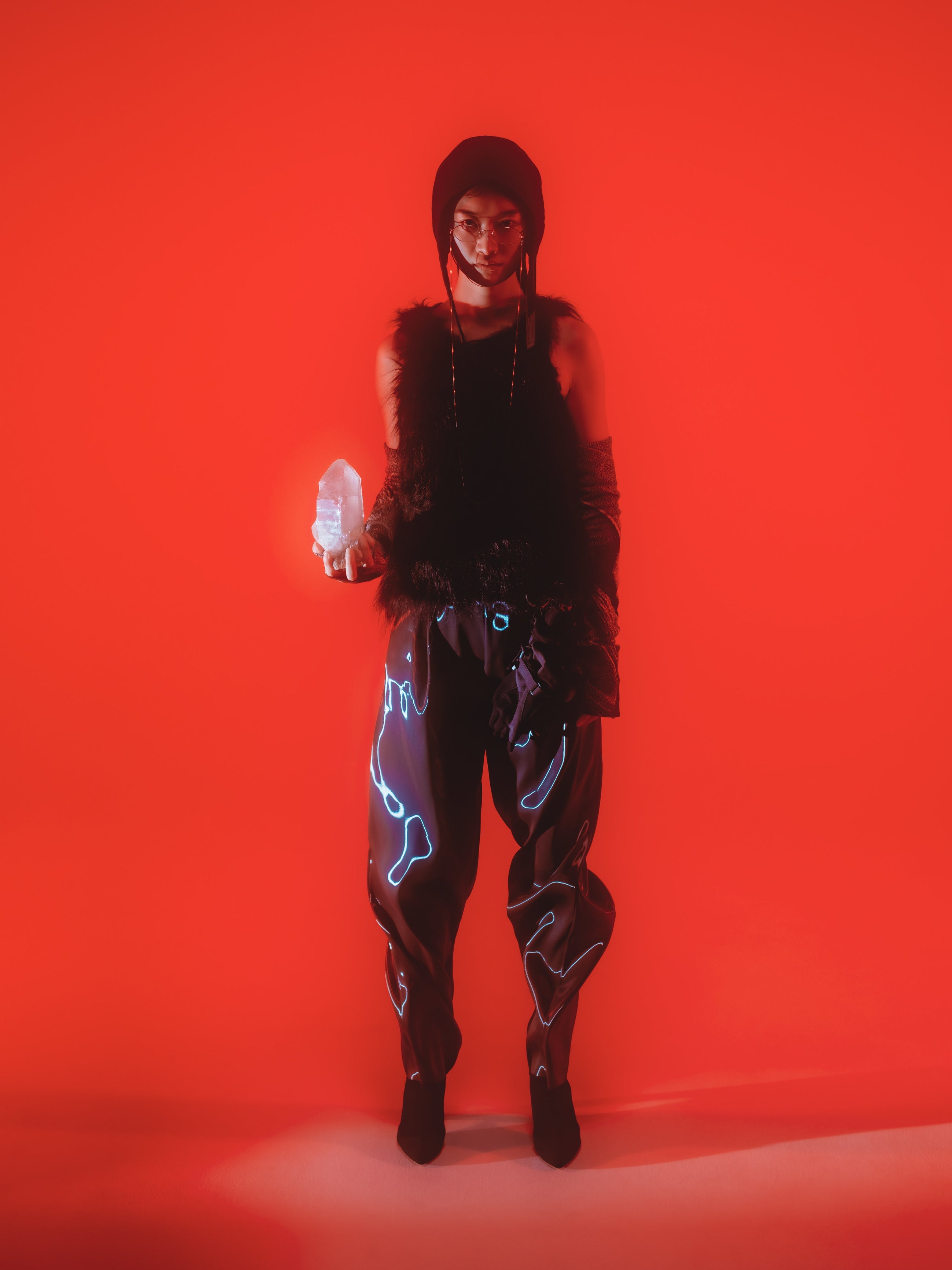 Synthetic Fur Vest / black