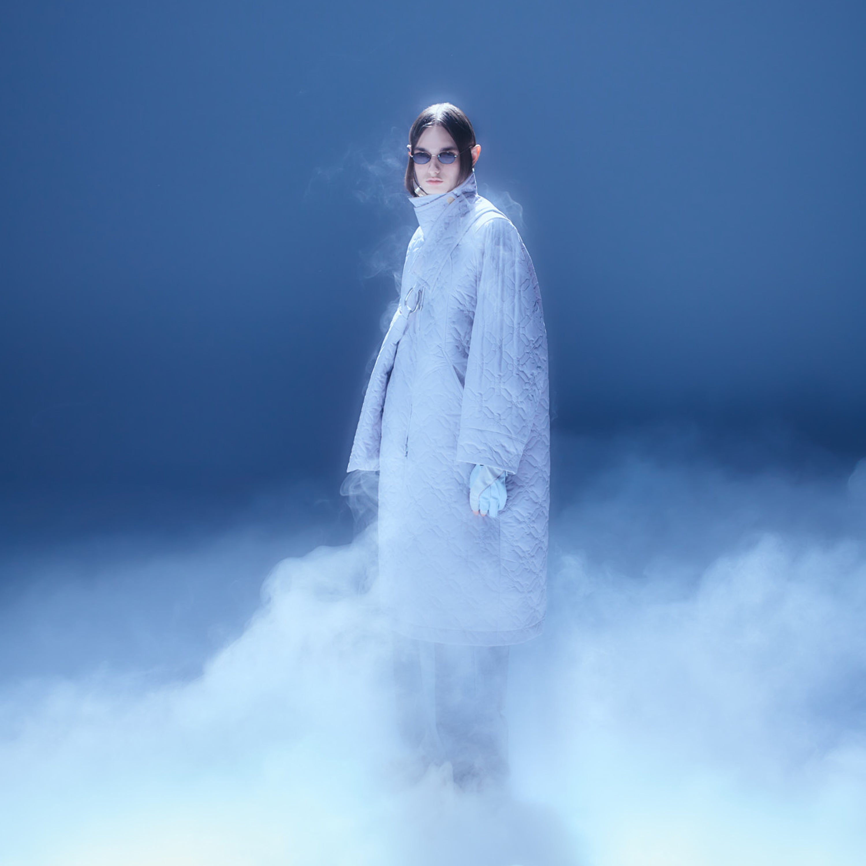 Cell Quilt Over Coat / black – HATRA OFFICIAL