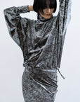 Lunar Velour Skirt / grey