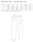 Hak Pleats Pants Lattice / white