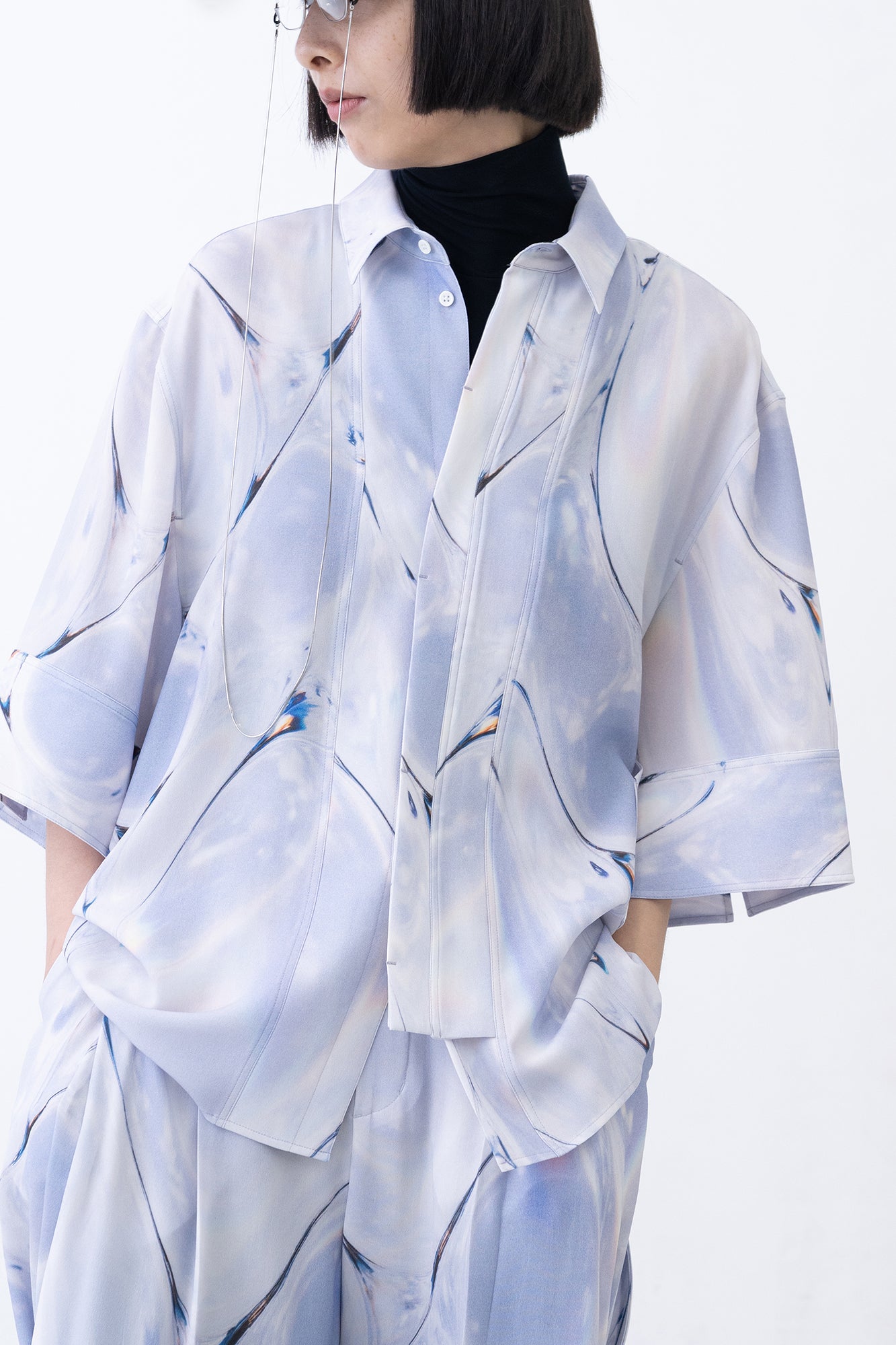 Tri Front Shirt Oyster / light