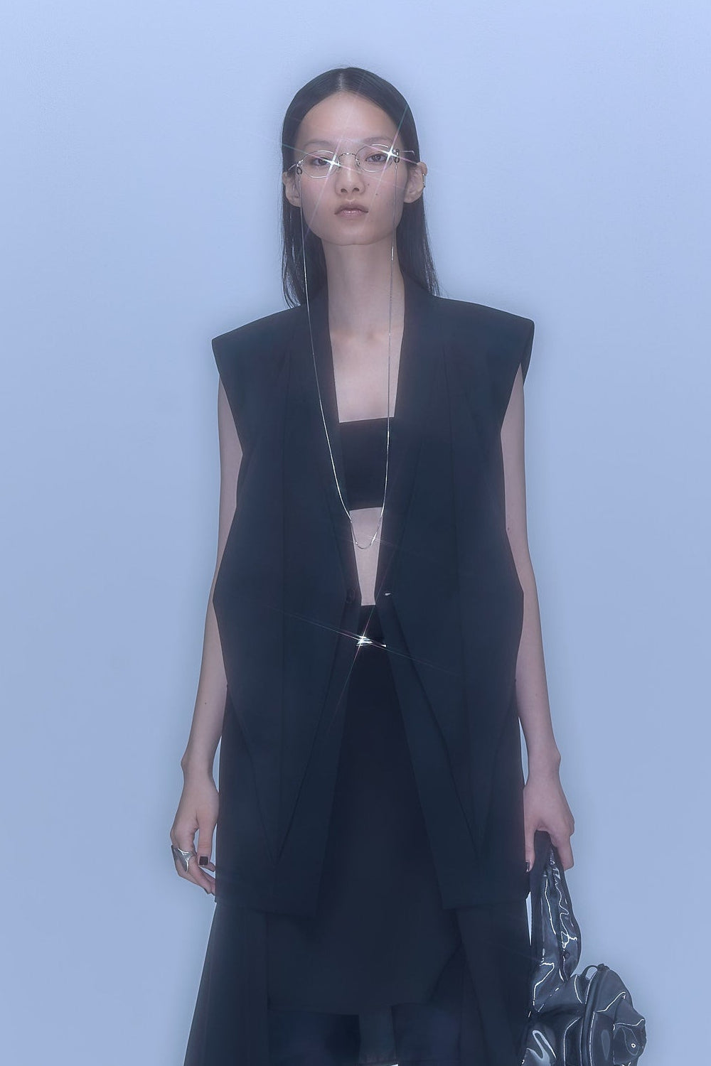 Dia Sleeveless Jacket / black