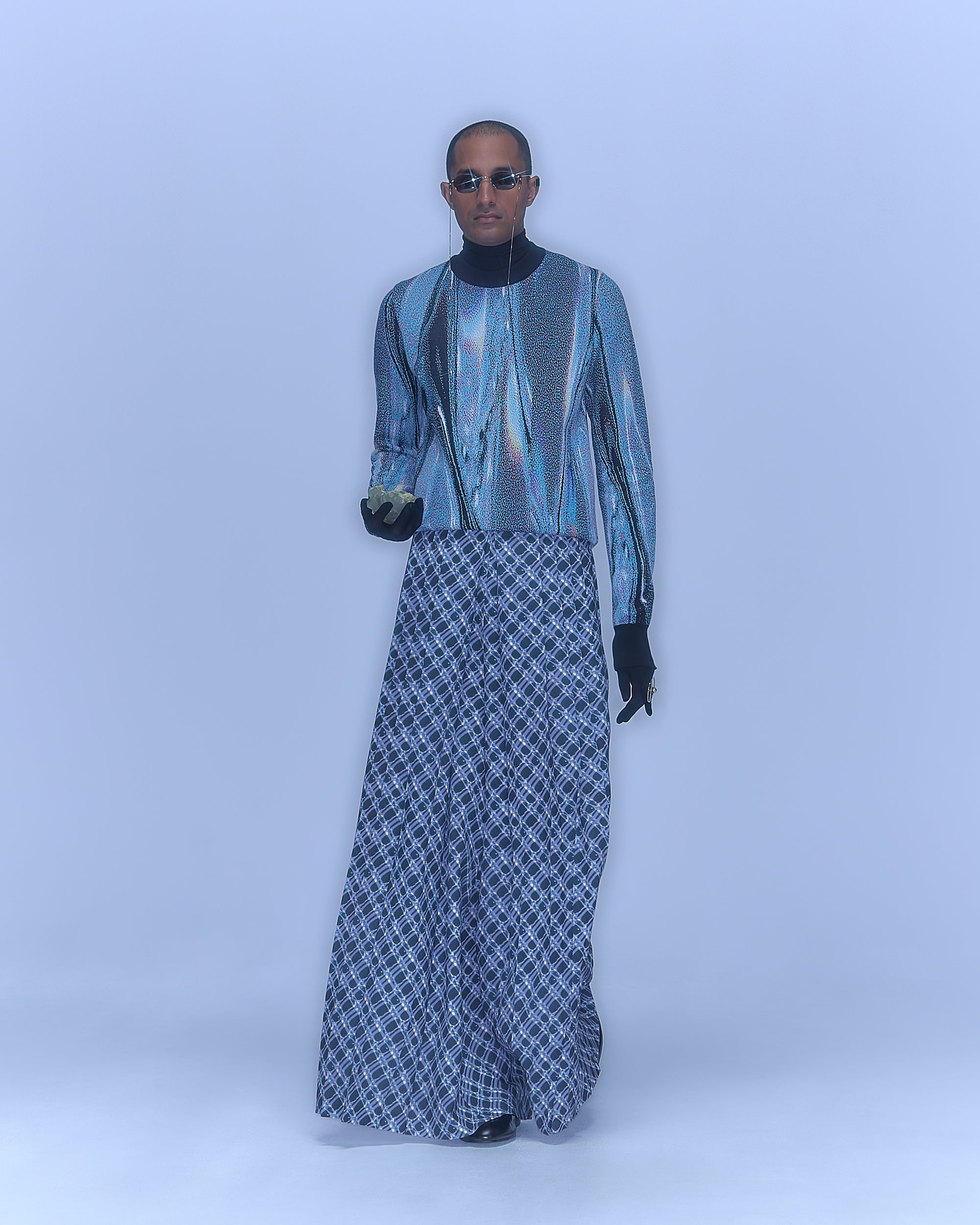 [PRE] Hak Pleats Pants Lattice / charcoal