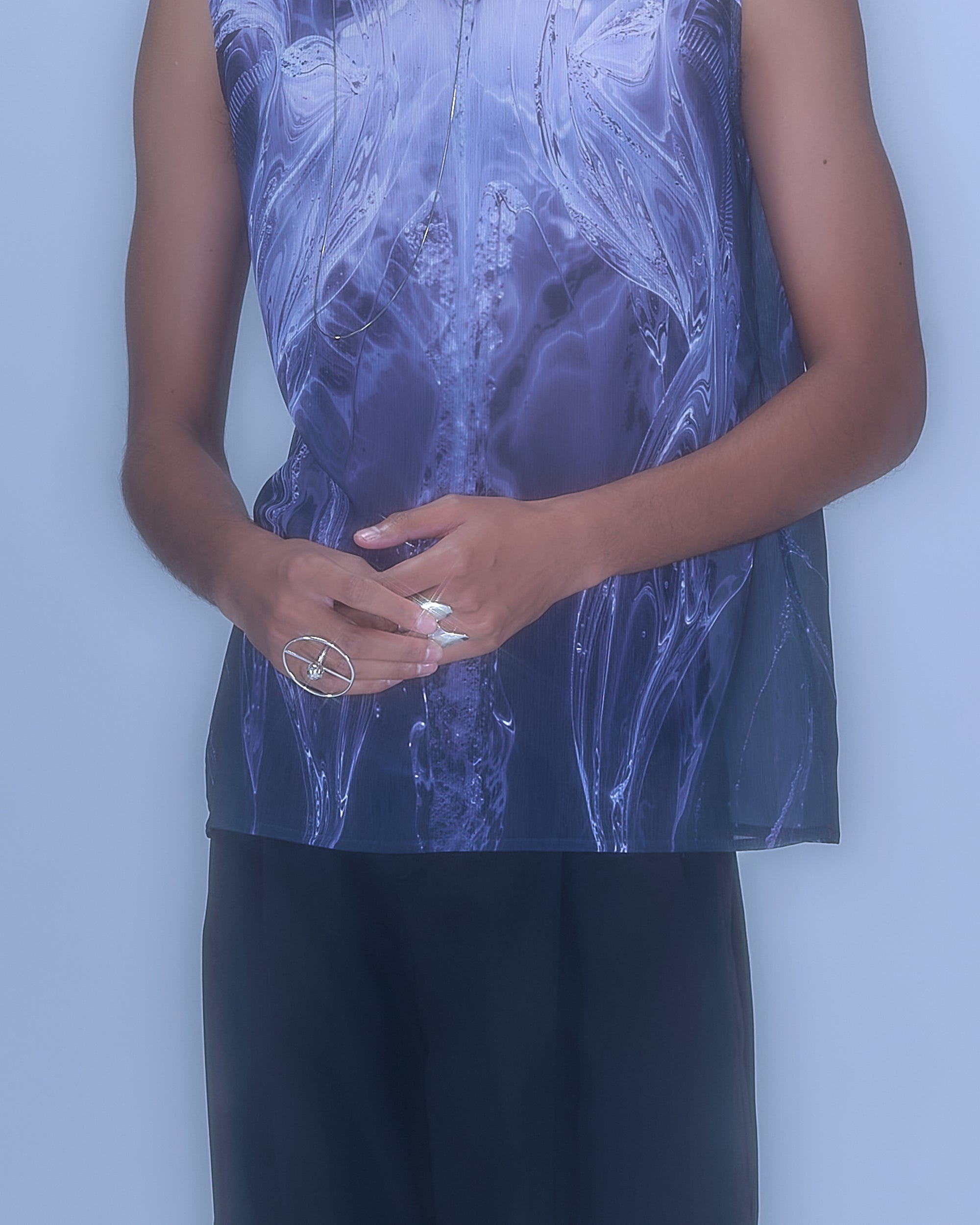 [PRE] Phenomenal Sheer Blouse / black