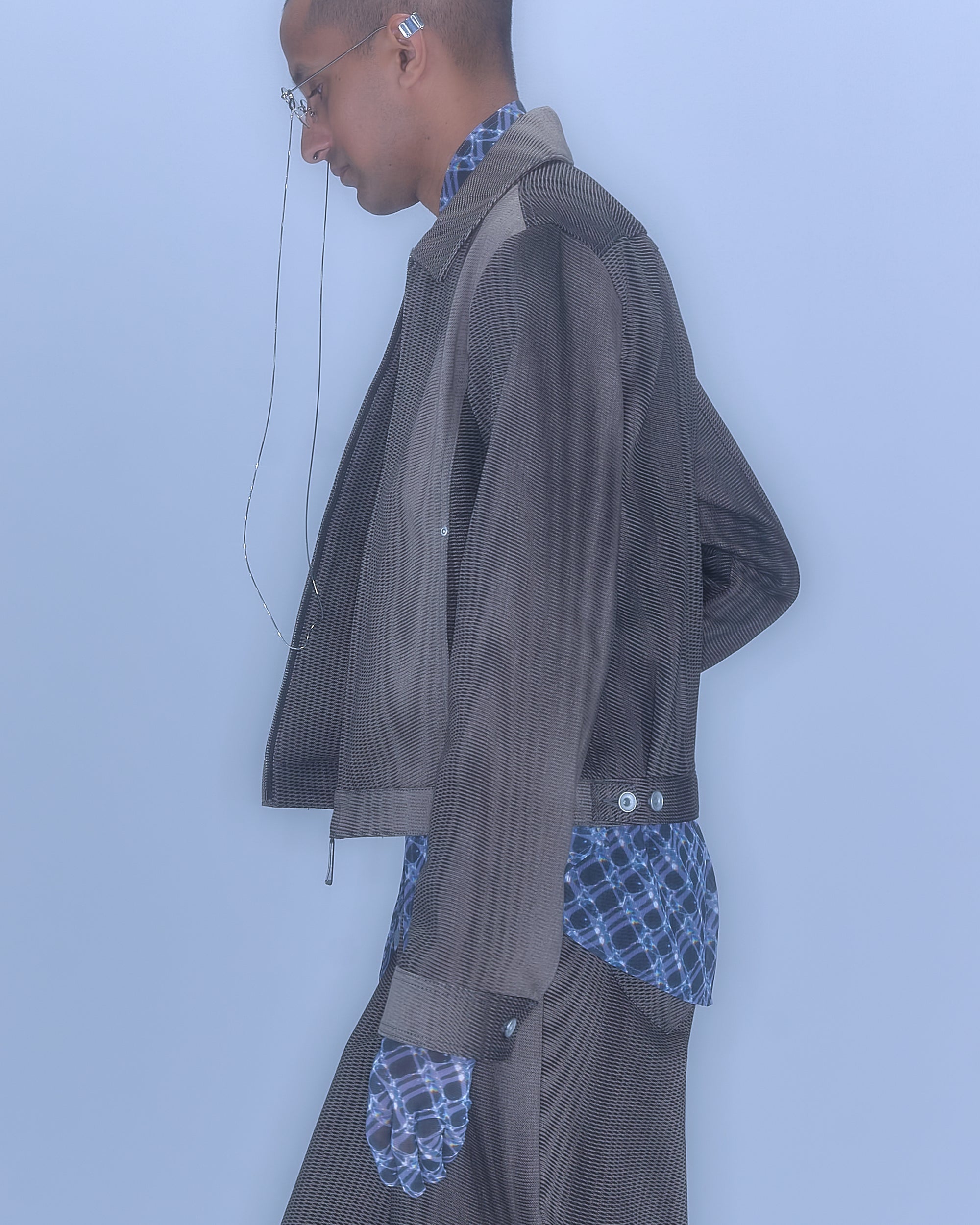 [PRE] Mirage Bleach Denim Jacket / black