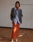Lunar Velour Skirt / charcoal