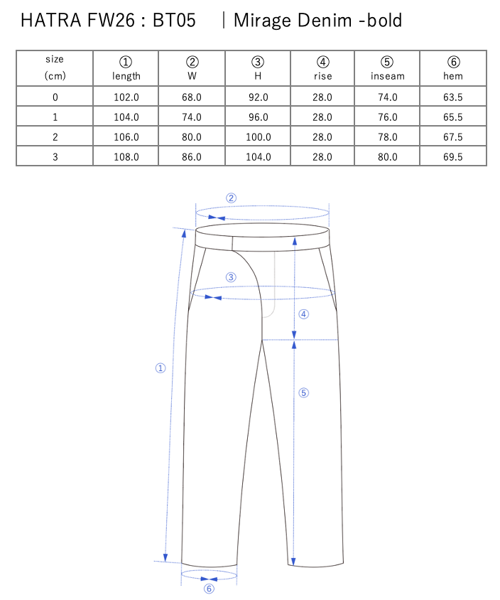 Mirage Denim -bold / black
