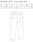 Lunar Velour Skirt / ecru