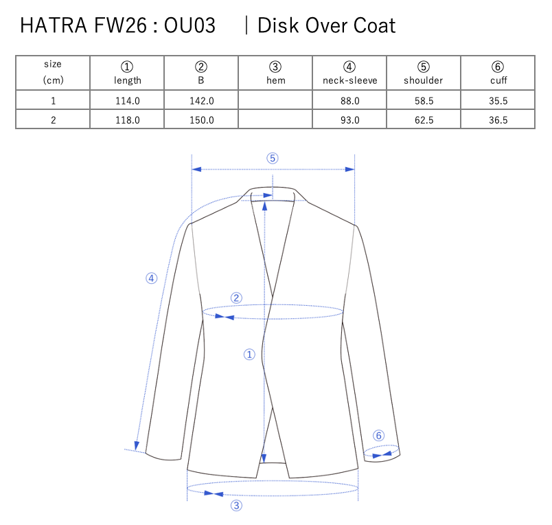 Disk Over Coat / charcoal