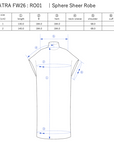 Sphere Sheer Robe / white