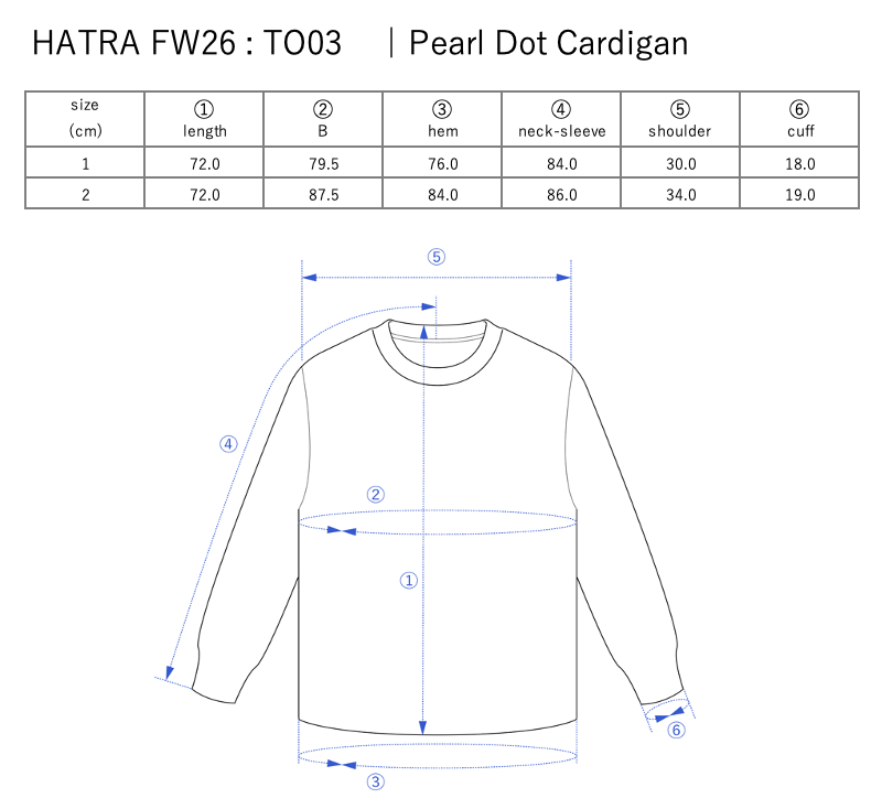 Pearl Dot Cardigan / black