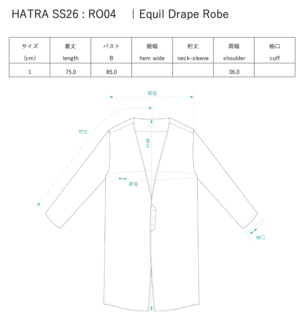 [PRE] Equil Drape Robe / black