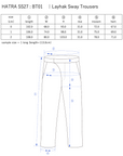 Layhak Sway Trousers / black - Size chart