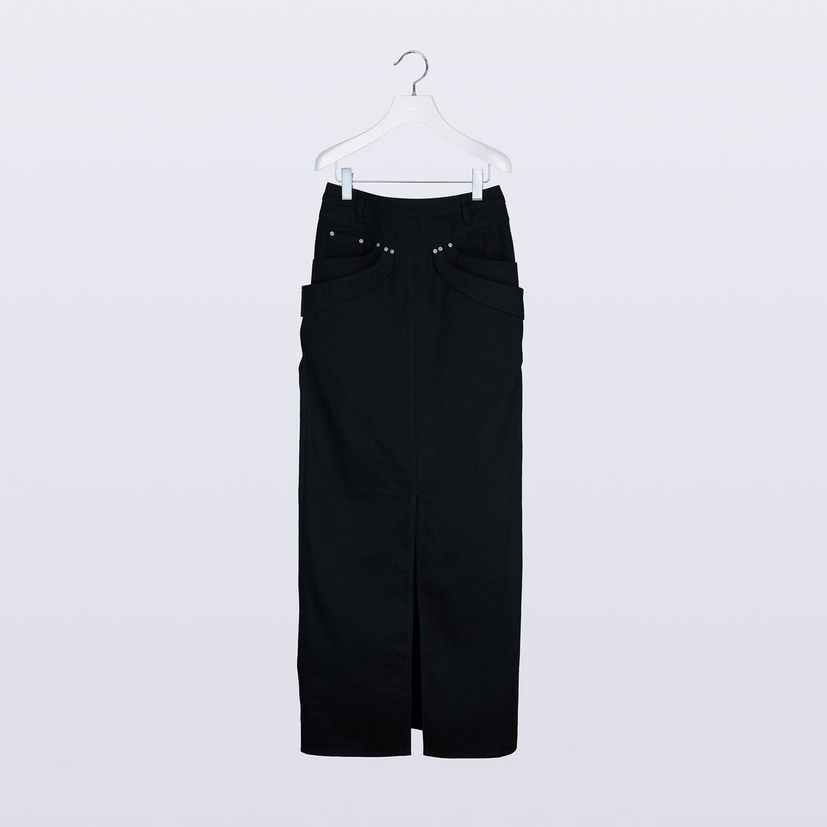 Refrain Denim Skirt / black