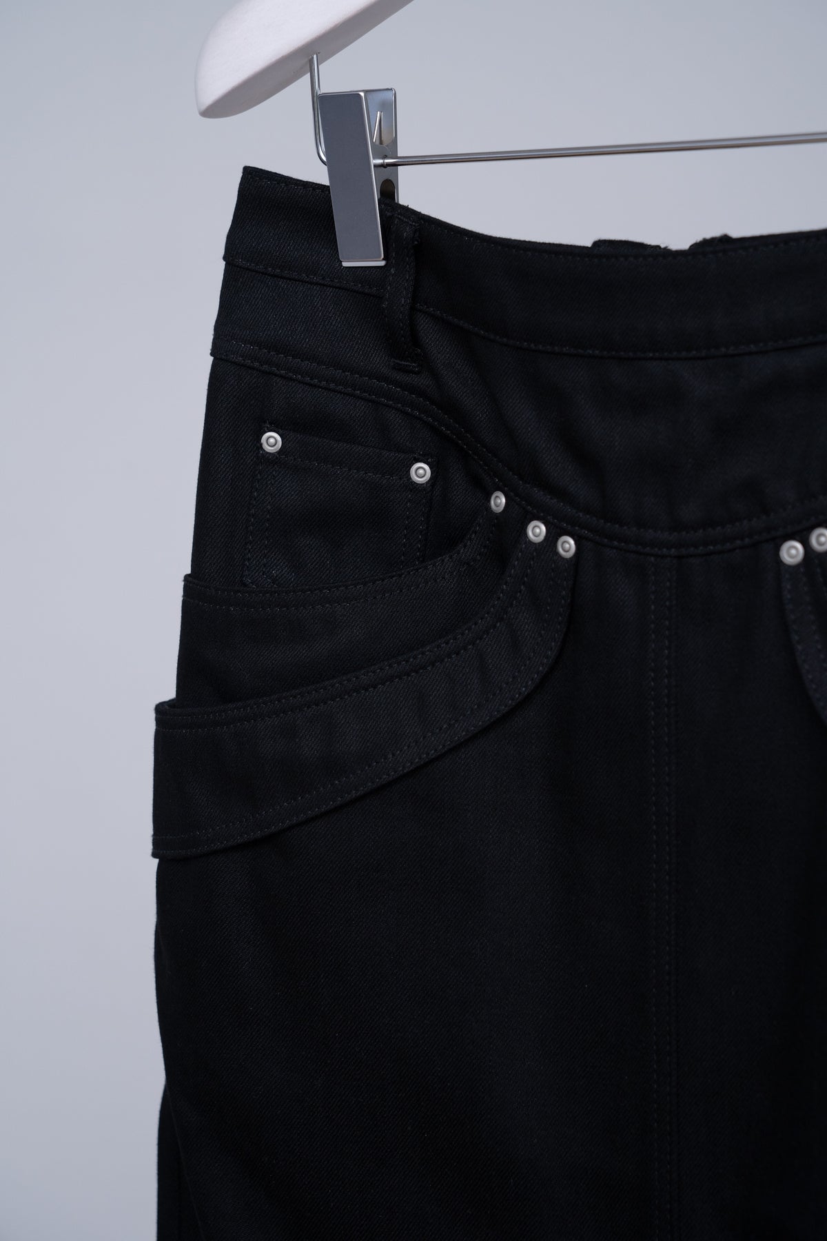 Refrain Denim Skirt / black - Image 3