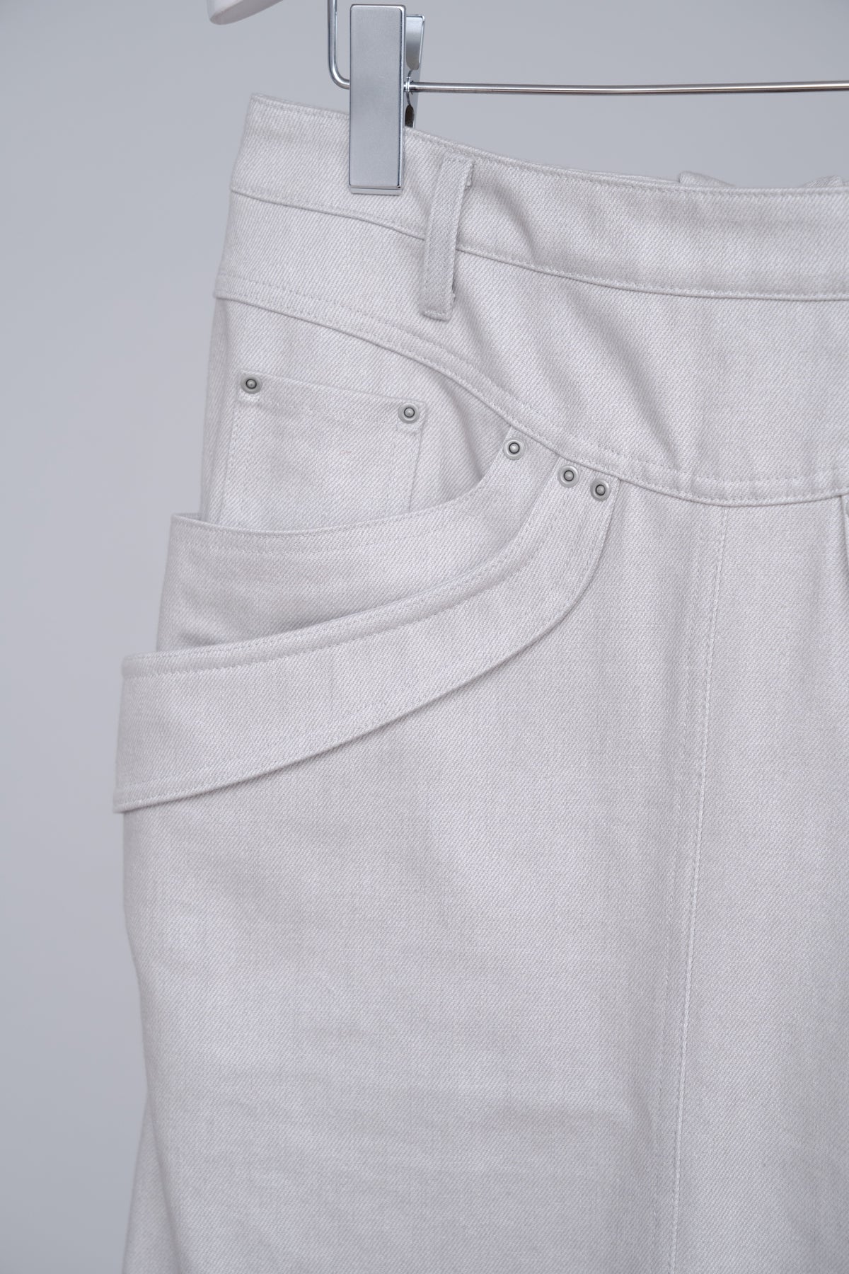 Refrain Denim Skirt / grey - Image 3