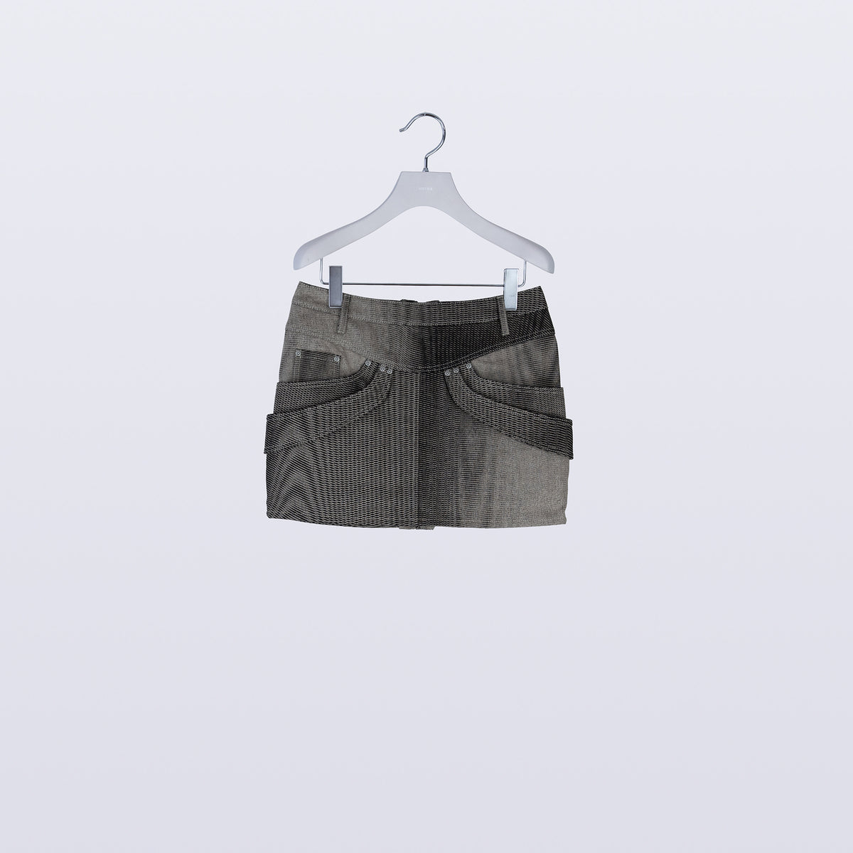 Mirage Bleach Mini Skirt / black
