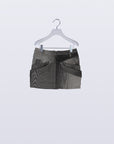 Mirage Bleach Mini Skirt / black