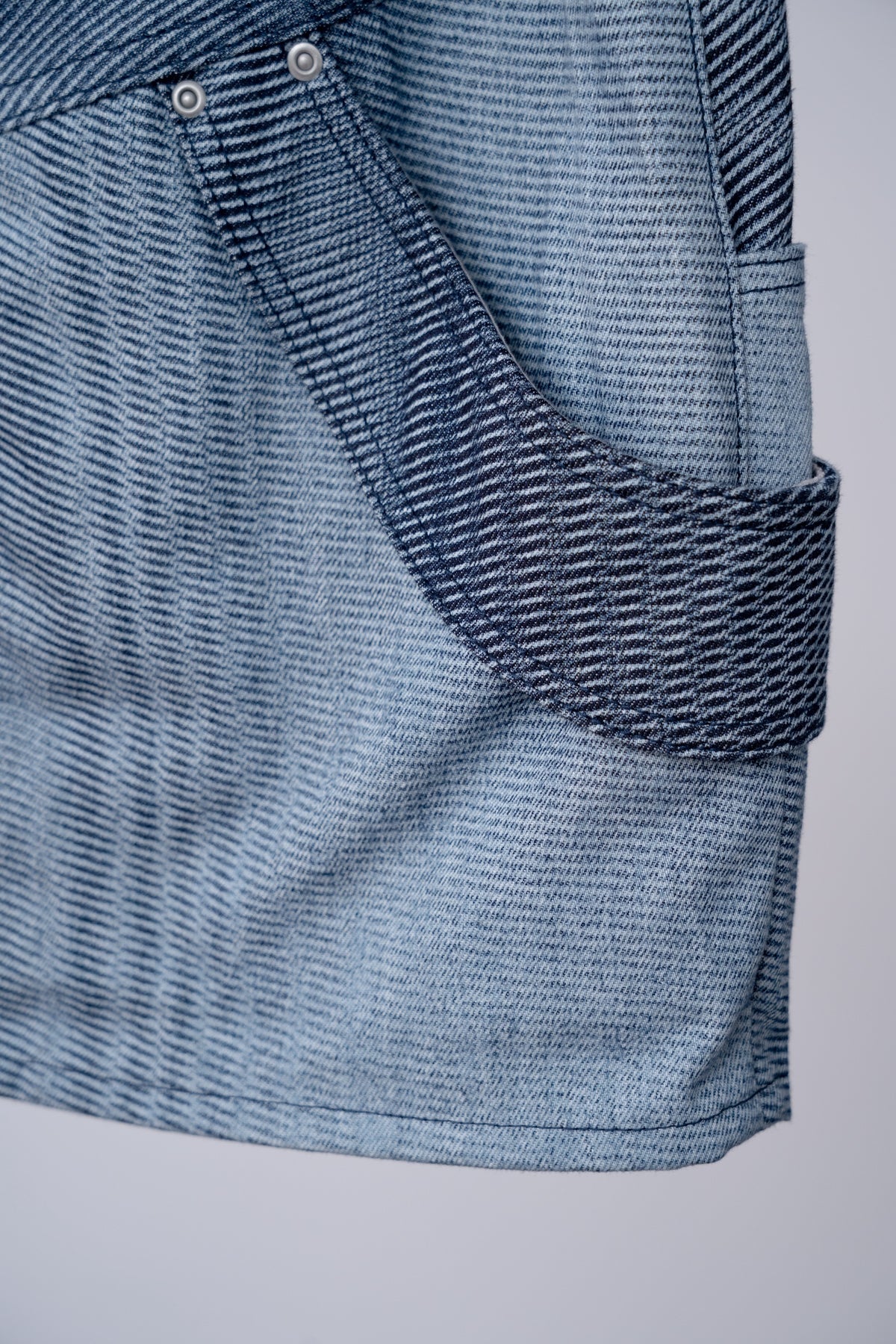 Mirage Bleach Mini Skirt / navy - Image 4