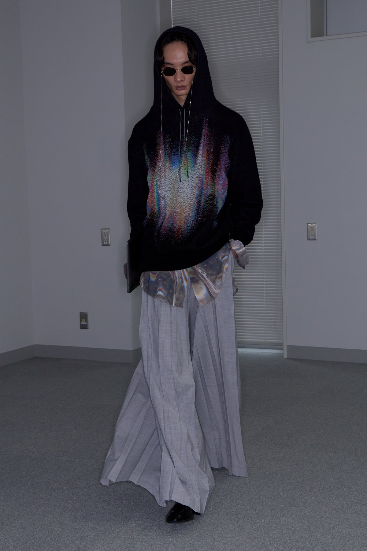 Phos Knit Hoodie / black - Image 8