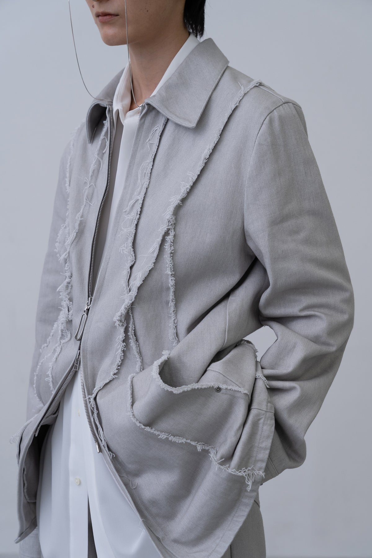 Winker Denim Jacket / grey - Image 8